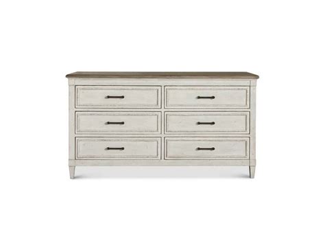 Bassett 2572 0237 Bella 6 Drawer Wood Top Dresser Hickory Park Furniture Galleries