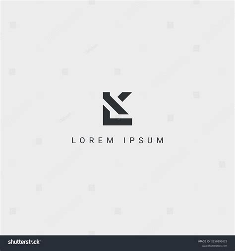 Modern Abstract Letter Lk Kl Logo Initial Based Royalty Free Stock