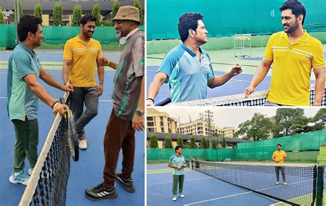 In Pictures Sachin Tendulkar MS Dhoni Shoot An Ad Together