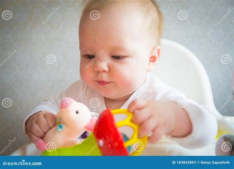 Beautiful Little Baby in a Yellow Dress Stock Image - Image of dress ...