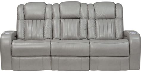 Gray Leather Reclining Sofa Is A Beautiful Selection For Your Home