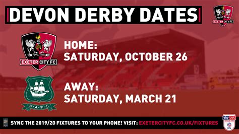 🗓 Key Dates 201920 Fixture Release Day Exeter City Fc