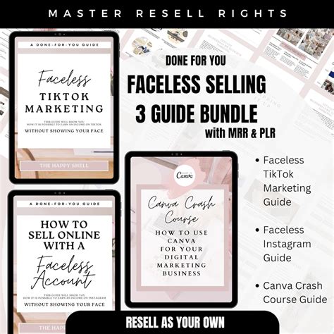 Faceless Marketing Bundle How To Sell With A Faceless Account Ebook