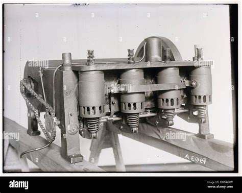 1903 Wright Flyer horizontal 4-cylinder engine left front Stock Photo ...