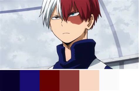 Todoroki Color Palette Cores De Pele Cores Esboços De Olhos