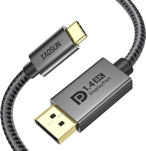 Amazon co jp XAOSUN USB C DisplayPort 2M 変換ケーブル 8K 60Hz 4K 240Hz 4K