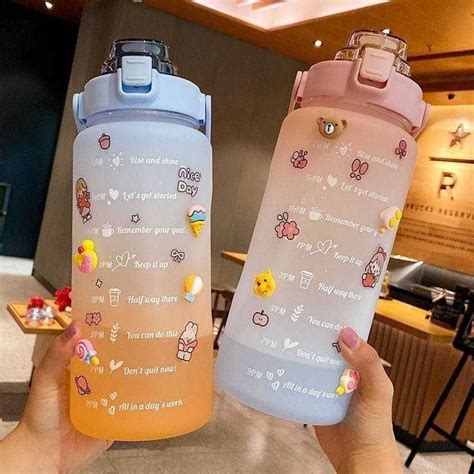 Jual 2 Liter Botol Minum Motivasi Stiker Tempelan Botol Minum Viral