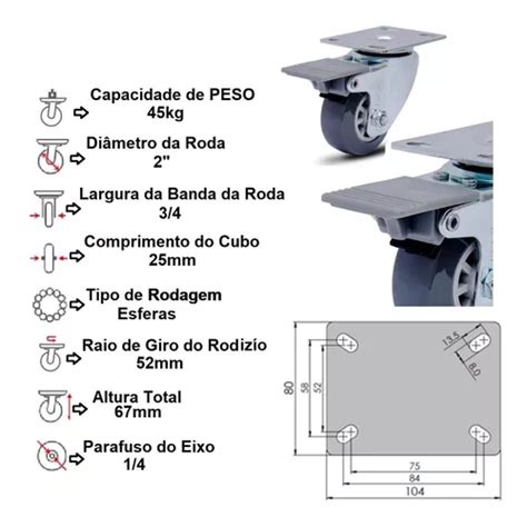 Rod Zio Placa Girat Ria C Freio Glpf Bp Fp At Kg Mercadolivre