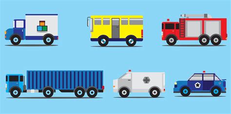 Transportations Set Illustration design for kids book 10847223 Vector ...