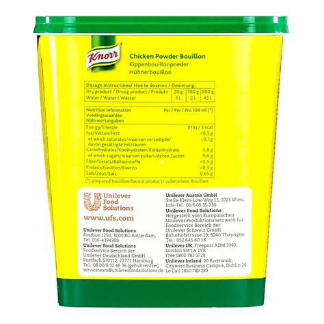 Knorr Chicken Powder Bouillon For Chicken Seasoning And Soup Broth 900g