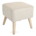 Pouf Repose Pieds Design Scandinave Lupio Beige Cm Cdiscount Maison