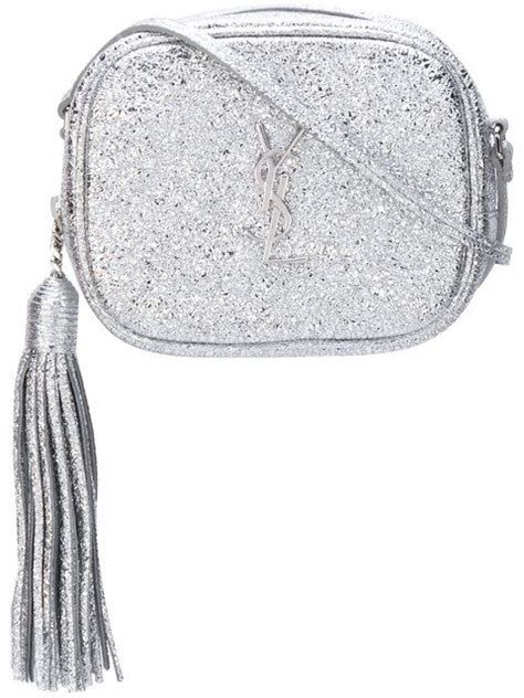 Saint Laurent Monogram Blogger Metallic Leather Bag Modesens