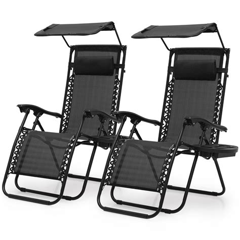 MoNiBloom Zero Gravity Chairs Set Of 2 Folding Outdoor Patio Beach