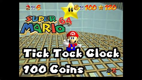 Super Mario 64 Tick Tock Clock 100 Coins Walkthrough Youtube