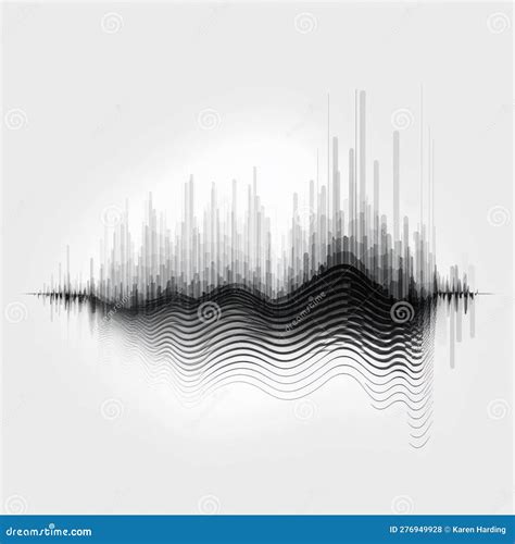 Black Sound Waves on a White Background Stock Illustration ...