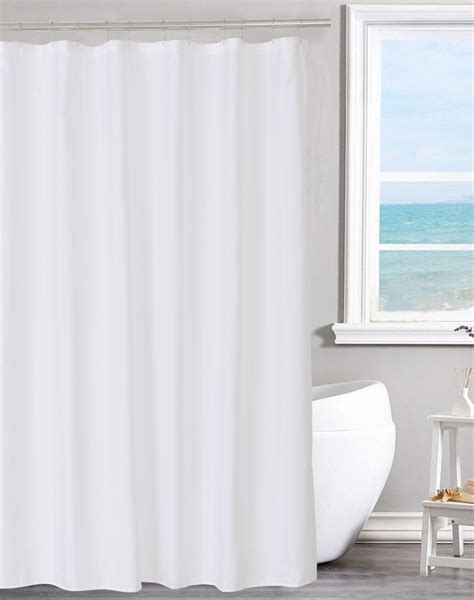 Amazon N Y HOME Fabric Shower Curtain Liner Solid White With