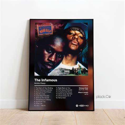 Mobb Deep the Infamous Custom Album Poster Oldschool Hip Hop Mobb Deep Print Custom Album Cover ...