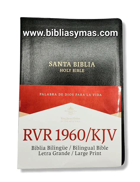 Biblia Bilingue Kjv Letra Grande Indice Bilingual Bible Large