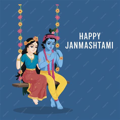 Premium Vector Lord Krishna Janmashtami Indian Festival Celebration