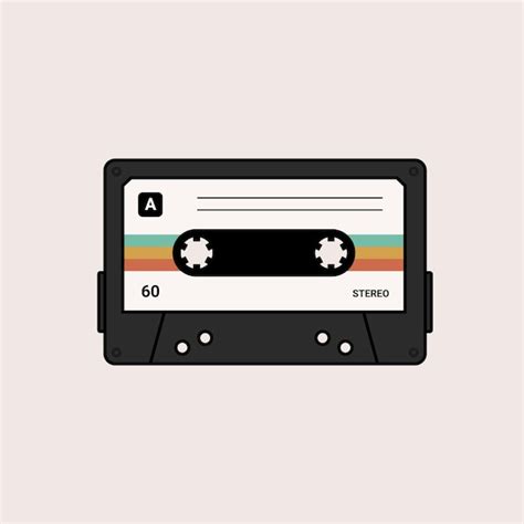 Premium Vector Vintage Retro Cassette Tape Music Illustration Vector