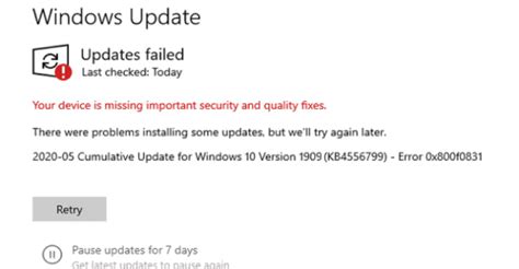 Como Corrigir O Erro Do Windows Update 0x800f0831 No Windows 11 Bugsfighter