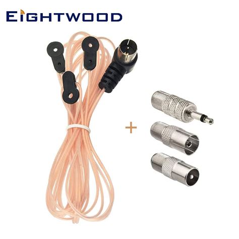 Eightwood Antena Dipolo FM Con Conector Tipo F Par Vicedeal