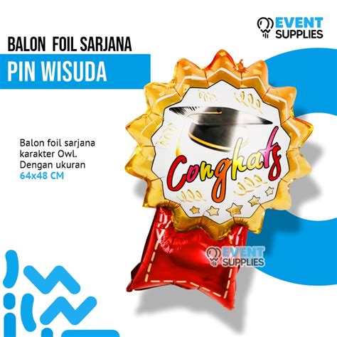 Jual Balon Foil Graduation Jumbo Balon Wisuda Sarjana Dekorasi