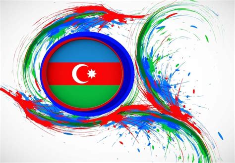 Plantilla Vectorial Ilustraci N Azerbaiy N Bandera Eurasia Pa S Rojo