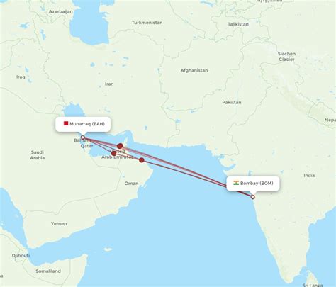 All Flight Routes From Mumbai To Bahrain BOM To BAH Flight Routes