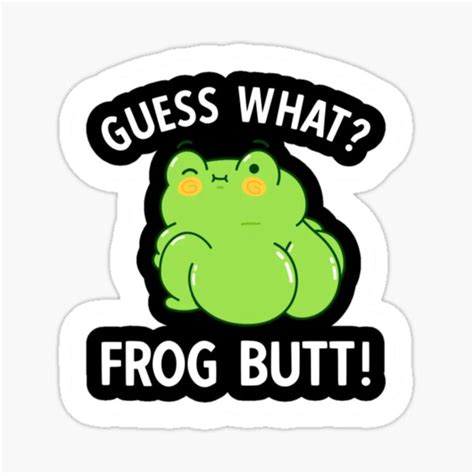 Frog Butt Sticker For Sale By Jackob Redbubble