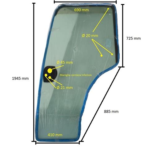 Vetro Sportello Sinistro Trattore New Holland Serie TN