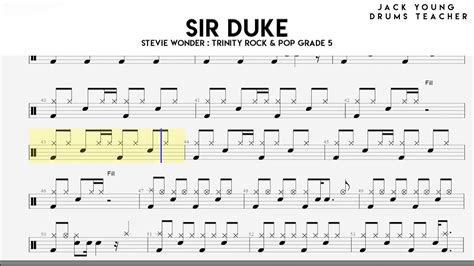 Sir Duke Trinity Rock Pop Drums Grade Youtube