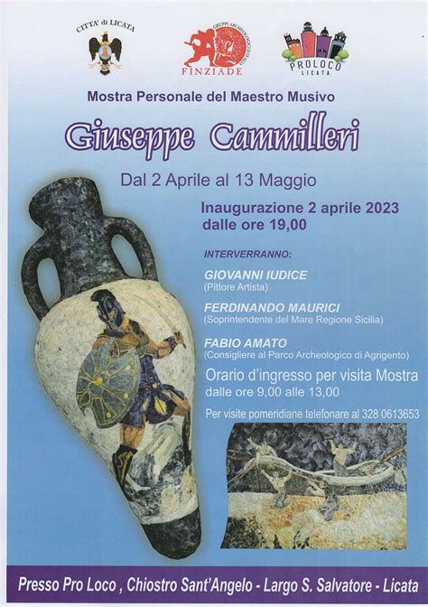 Da Domenica Al Chiostro SantAngelo La Mostra Del Maestro Cammilleri