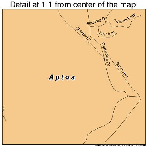 Aptos California Street Map 0602378