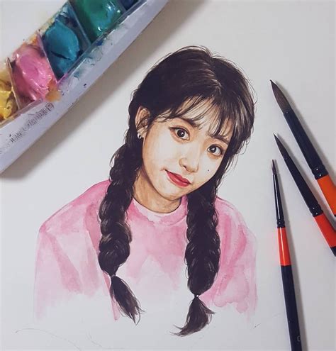 Iu Fanart イラスト 水彩 素描