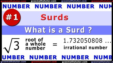 Surds 1 What Is A Surd Youtube