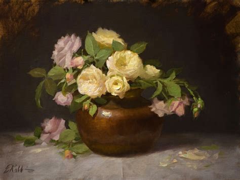 Bowl Of Roses Elizabeth Robbins Highlands Art Gallery