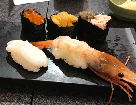 Nigiri Sushi Ikura Urchin Crab Scallop Botan Shrimp Alo Japan