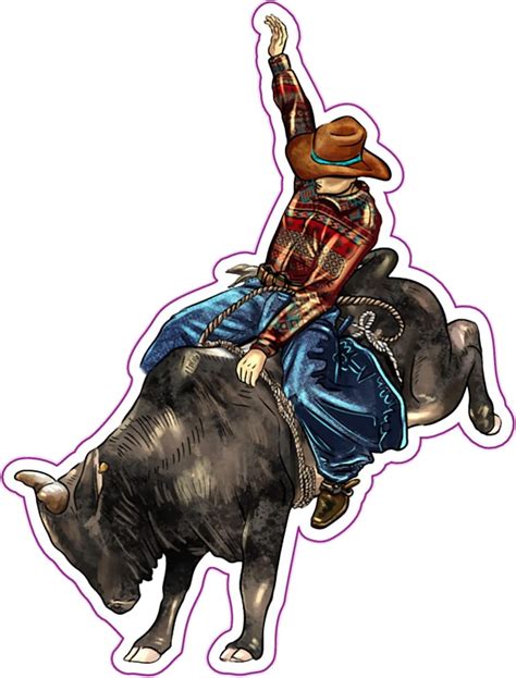 Wickedgoodz Rodeo Bullfighter Vinyl Decal Cowboy Bumper Sticker For