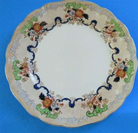 John Maddock Sons Royal Vitreous England Gem Salad Plate Floral