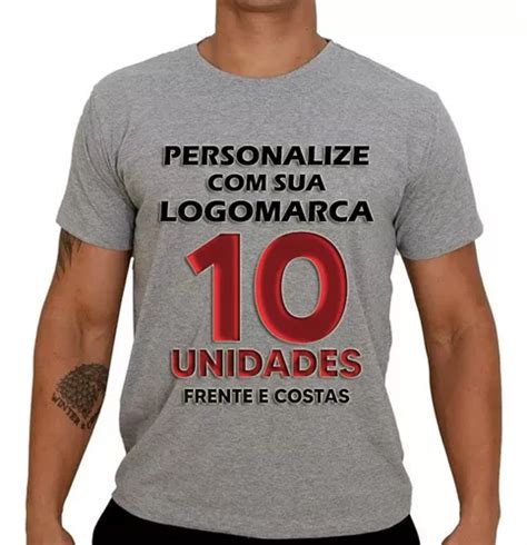 10 Camisetas Personalizadas Sua Estampa Logo Ou Foto Empresa à venda em