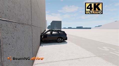 Subaru Outback Crashes To The WALL 200 Km H Realistic Crash Test