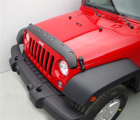 Jeep Wrangler Premium Bolt On Look Hood Deflector Textured Jeep