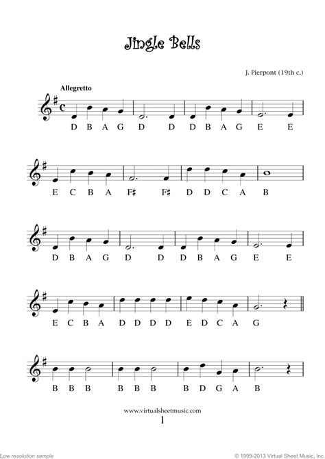 Clarinet Music For Beginners Free Printable - Printable Templates