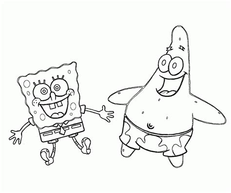 Spongebob And Patrick Coloring Page - Coloring Home