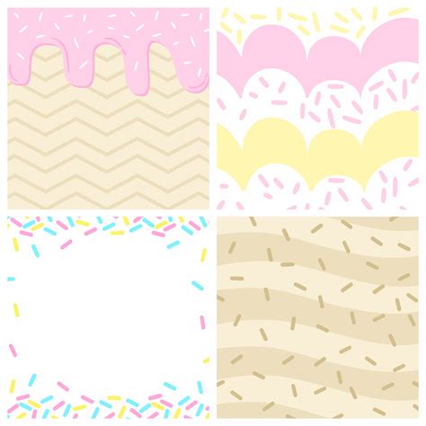 Cute set of backgrounds - pattern illustration 27501863 Vector Art at ...