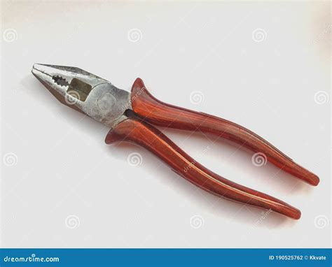 Vintage Pliers On A White Background Isolated Close Up Ancientt Pliers