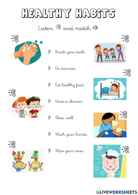 Healthy Habits Worksheet Healthy Habits Preschool Pr School