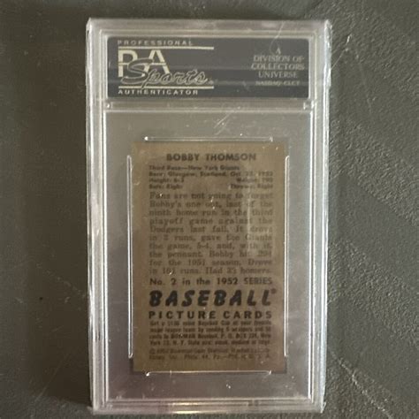 Bowman Bobby Thomson New York Giants Psa Ex Mt Ebay