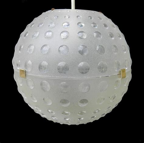 Pair of Midcentury Globe Pendant Lights Opaque Molded Plastic, circa ...